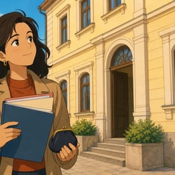 A person with documents preparing to register for the Czech language exam for foreigners