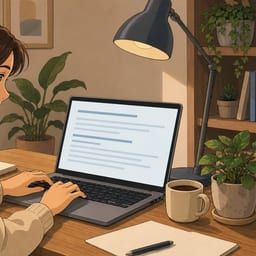 Рука пишет короткий e-mail на бумаге рядом с пятью картинками-подсказками на экзамене A2 по чешскому